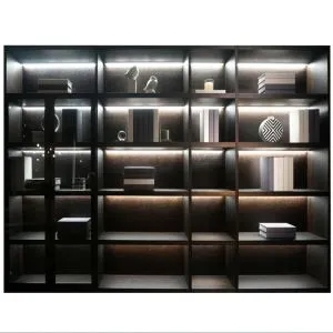 ভিলা স্টাডি রুম উড ভেনার বুককেস / বুকশেল্ফ