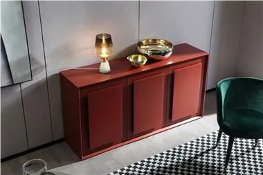 ভিলা ডাইনিং রুম লাল সাইডবোর্ড ক্যাবিনেট
