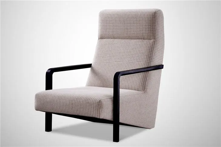 Custom Hotel Lobby Solid Wood Legs And Armrest Chair 2-legs Lounge Chair